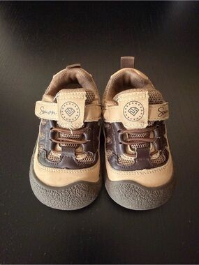 Simon Kids Brown & Tan Athletic Sneakers -
